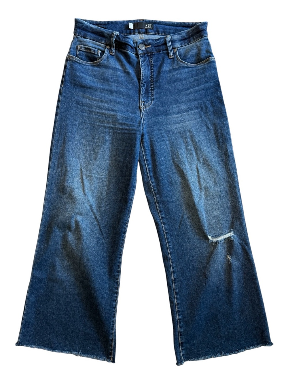Meg Fab Ab Jeans Size 8 Cropped Wide Leg